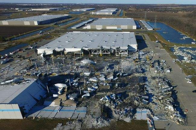 美国多州遭龙卷风袭击 亚马逊STL6仓库倒塌，卖家货物受损